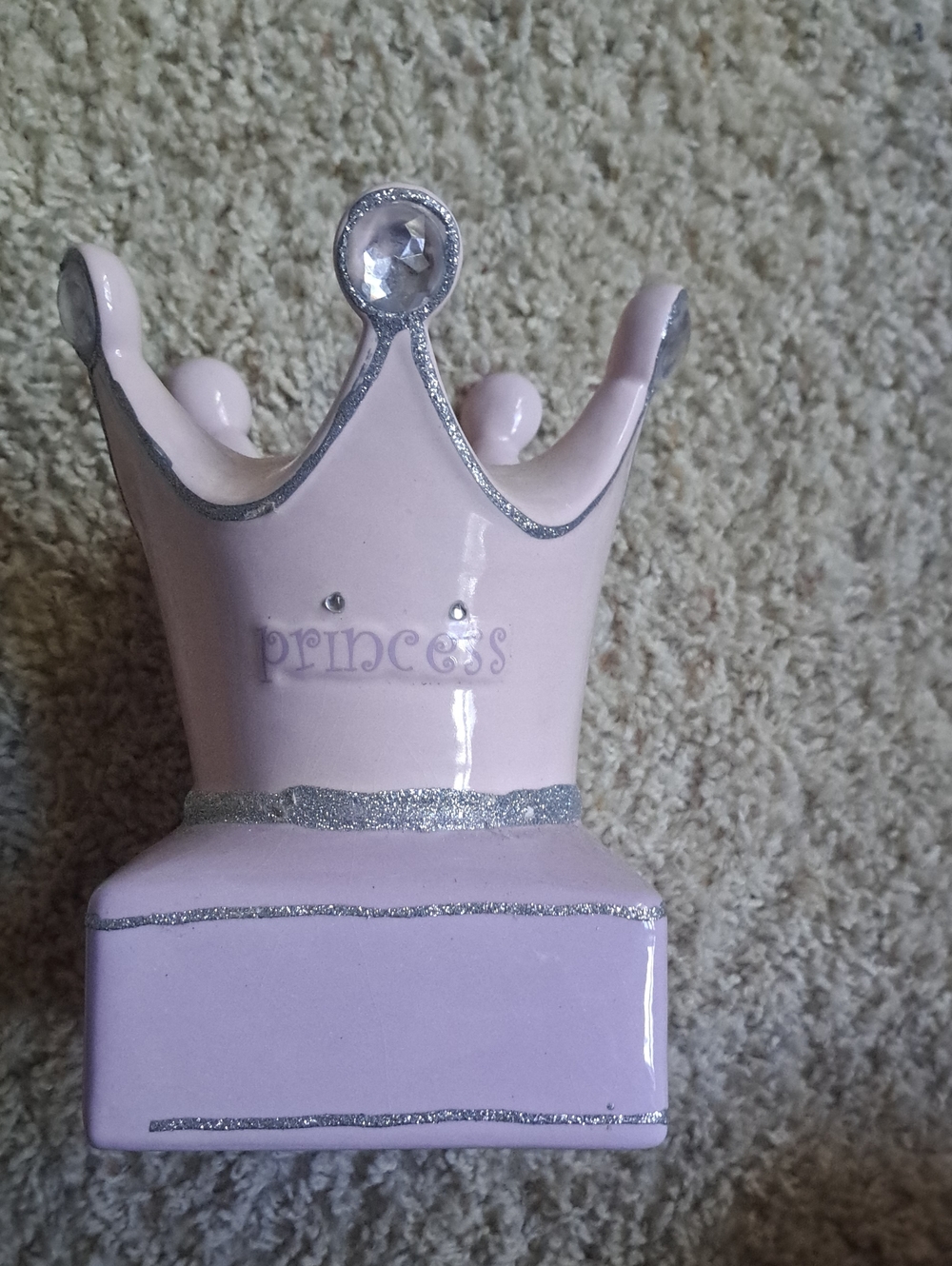 Pink Ceramic Princess Crown Banl
